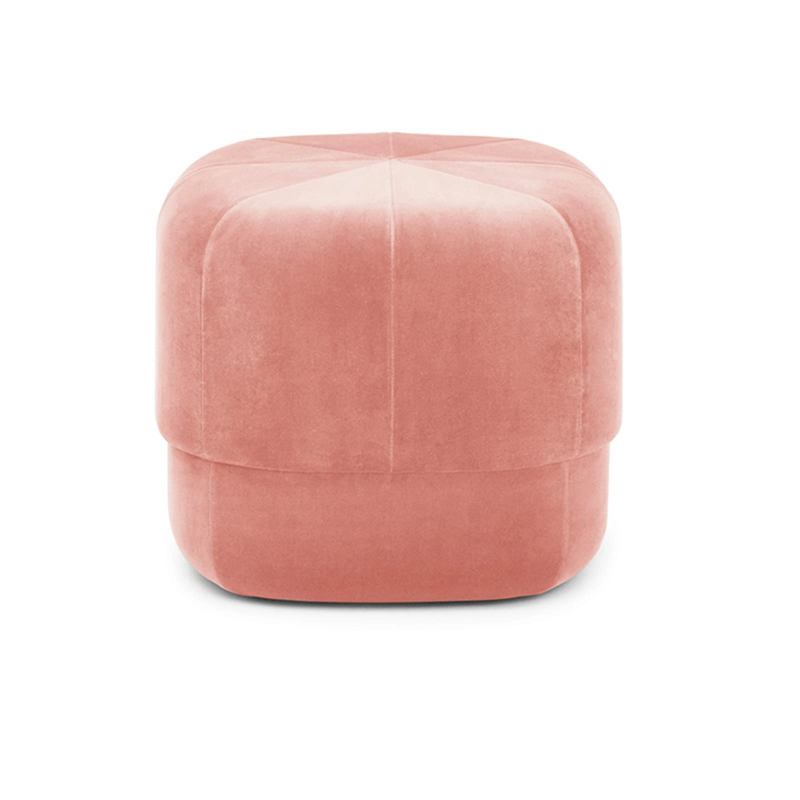 Pouf rond en velours assise confortable pour petits espaces