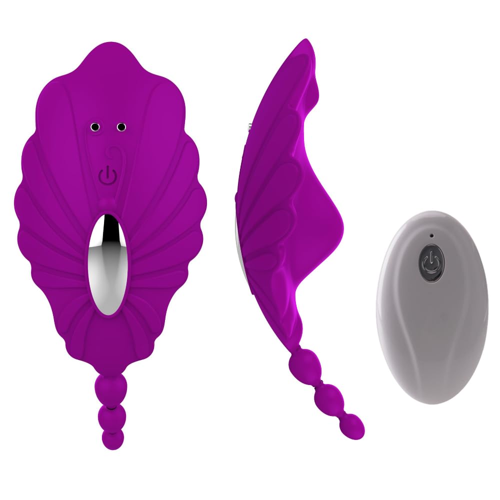 Vibromasseur Papillon de Culotte 3-en-1 Oeuf Vibrant Point G & Clitoridien avec...