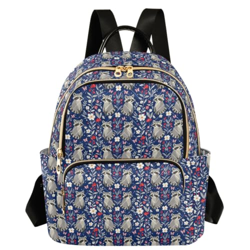 Mochila estampada con múltiples bolsillos y tejido ligero para vacaciones