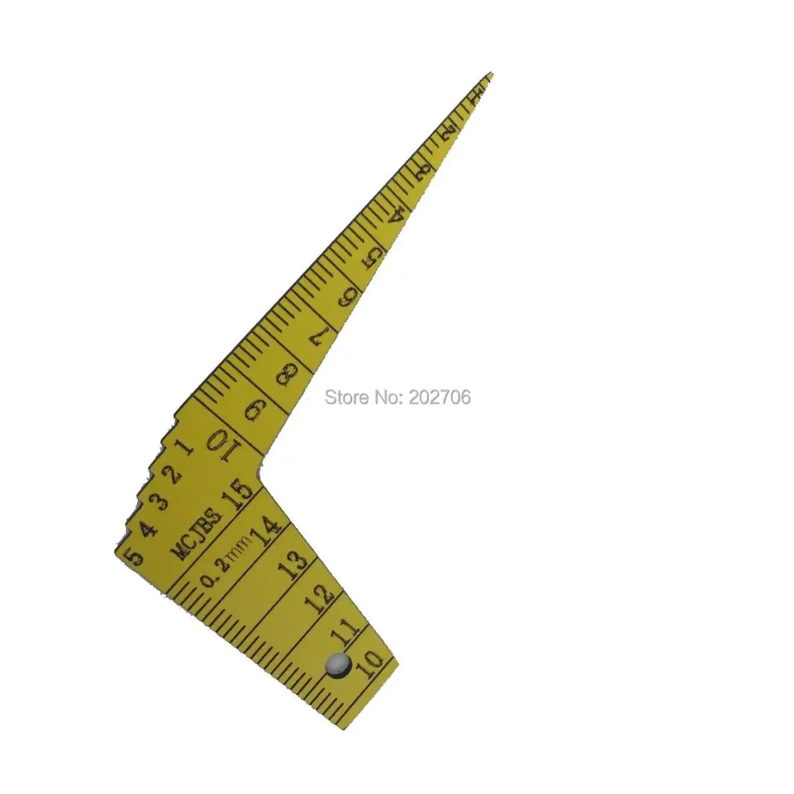 Galgas de espesores, Calibrador de espesores de plástico K15SG, calibre de espesores de soldadura cónico de 1-15 mm, regla de separación, herramientas de medición for la industria automotriz para bují