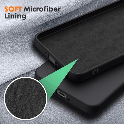 Image of DIZORO Microfiber Candy Case for Samsung M56 / F56 5G Smooth Touch Cushion Liquid Soft Silicone Gel Rubber Phone Cases Non-Slip Full Body Protective Shockproof Back Cover (Black)