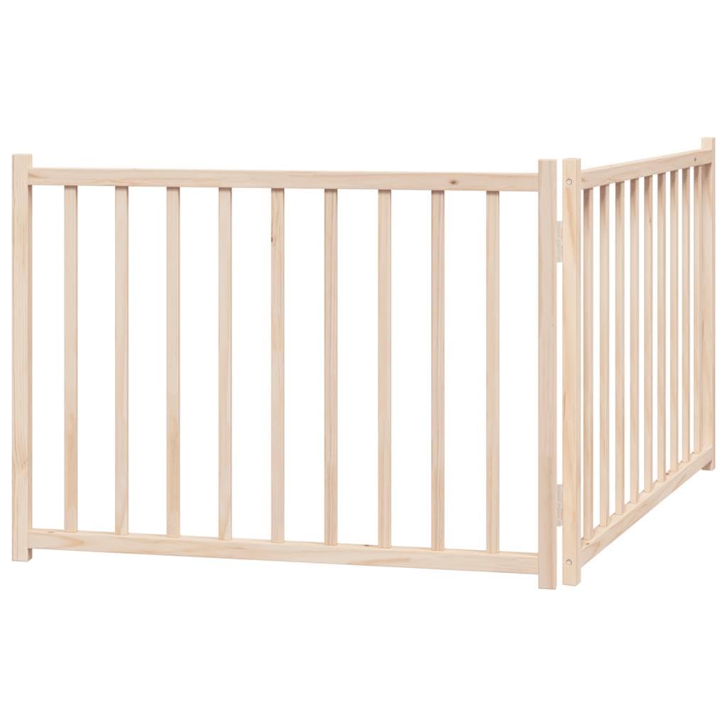 Puerta plegable para perros de madera maciza de abeto, 160 cm de ancho, independiente sin taladrar, ideal para caño de cachorros, valla para mascotas, protección segura en interiores y