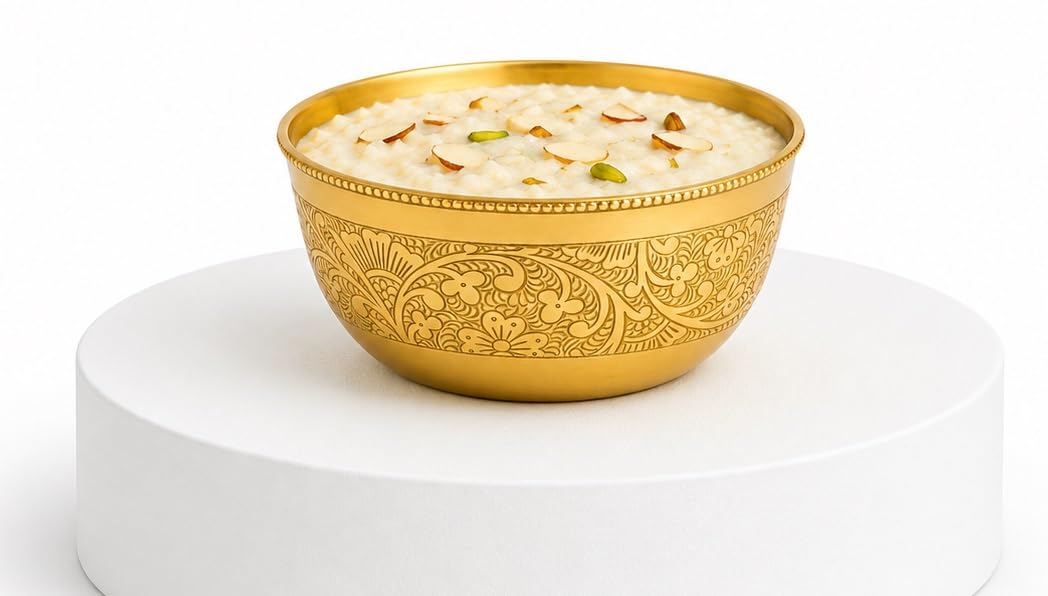 Bol de service en laiton pour vos soirées de cuisine indienne
