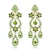 EVER FAITH Bridal Flower Vase Chandelier Dangle Earrings Austrian Crystal
