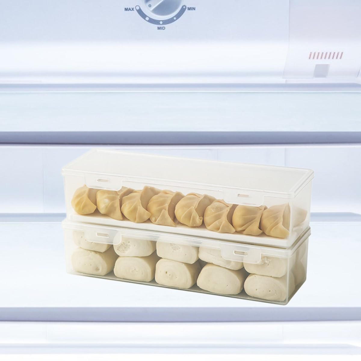 3 Recipientes Reutilizables para Pasta, Contenedor Hermético de Plástico Blanco 1560ml, Organización del Frigorífico y Conservación de Alimentos