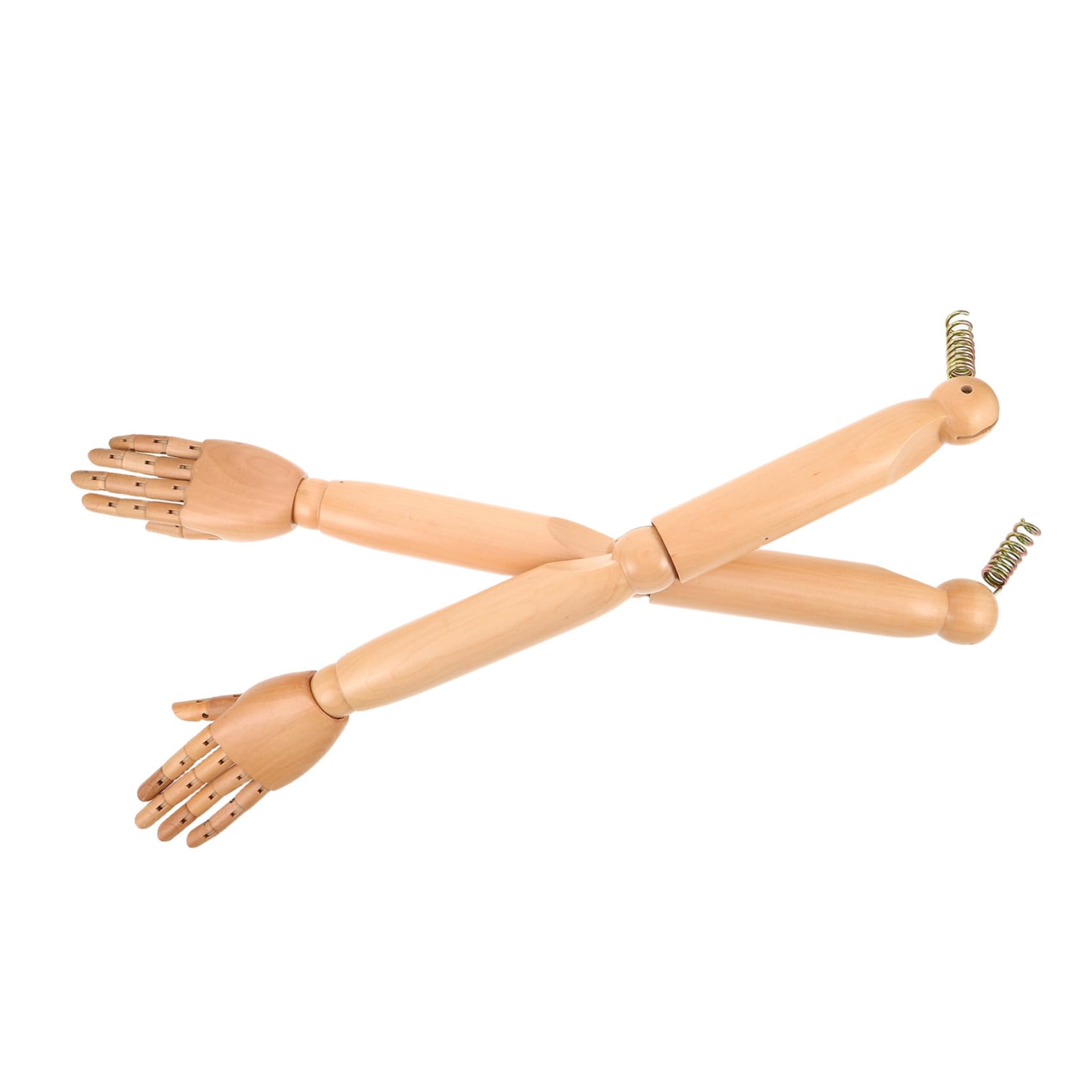 Accesorio para Títeres de Maniquí 1 Par de Brazos Articulados de Madera | Beige, Juntas Móviles con Posición Flexible, para Muñeco y Exhibición, Piezas de Repuesto