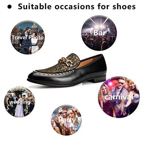 Image of Meijiana Men's Fashion Classic Microfiber PU Leather Loafers and Weeding Dress Shoes for Men