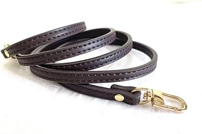 16.5in-51in Real Leather Sholder/Crossbody Straps 0.27in Thin Straps Match To Small Purse, Phone Case And Designed Purse pochette,Eva,pallas clutch,Alma BB (Dbrown 100cm/39.4in)