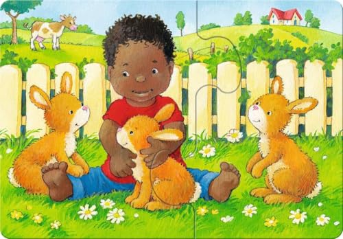 Ravensburger ministeps 4169 Mein allererstes Puzzle: Streichelzoo - 4 erste Puzzles mit 2-5 Teilen, Spielzeug ab 18 Monate