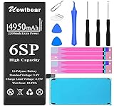 uowlbear Battery for iPhone 6s Plus, 4950mAh Replacement Battery for iPhone A1634 A1687 A1699 with Complete Replacement Kits, Two Set Adhesive Strips and Waterproof Seals -High Capacity 0 Cycle