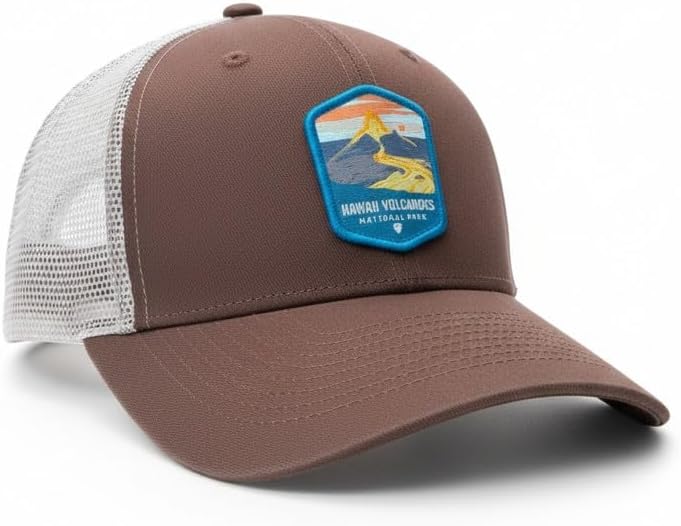 Hawaii Trucker Hat - Mesh Snapback Baseball Cap w/National Park Patch