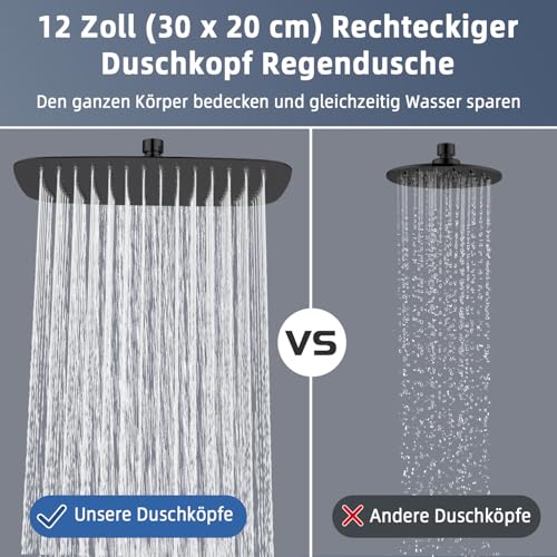 Duschkopf Regendusche Hardivalue aus Edelstahl mit Anti-Kalk-Düsen