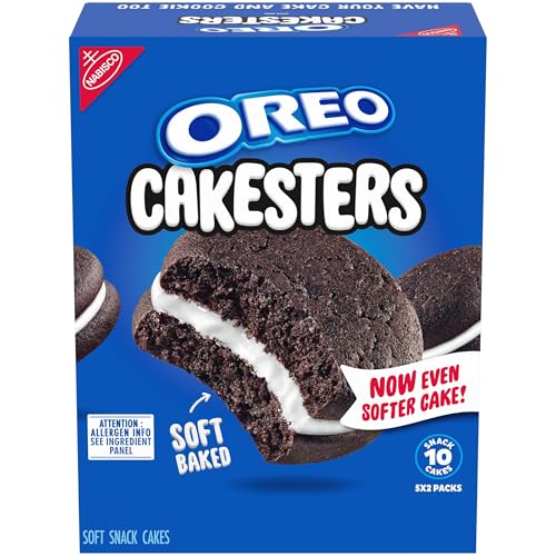 OREO Cakesters Soft Snack Cakes, 5 - 2.02 oz Snack Packs