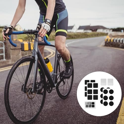 26PCS Bicycle Tire Repair Kit Glueless Bike Tube Patches Inner Tube Flat Tire Repair 24pcs Self Adhesive Bicycle Tire Patches and 2pcs Metal Rasps for Road Mountain and BMX Bicycles - Thumbnail 6