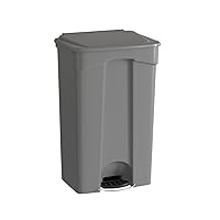 Vista 11 de Bote de basura rectangular beige de 72 cuartos de galón/18 galones, eliminación manos libres, cubo de basura con pedal de pie