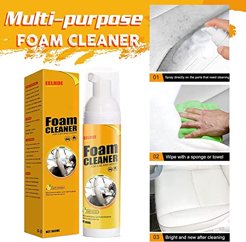 Car Magic Foam Cleaner, Multi-Purpose Foam Cleaner, Foam Cleaner All Purpose, Foam Cleaner For Car, Powerful Stain Removal Kit (30Ml, 3Pcs) #TOP5