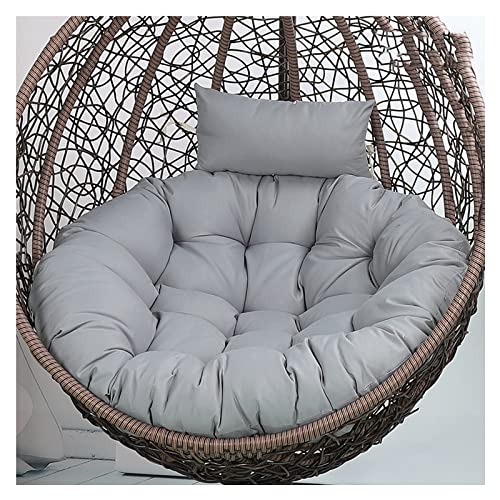 Cojín para Silla Cesta Colgante, Cojín de Silla Colgante de Huevo, cojin para Sillon de Columpio, Cojines Sillas Colgantes Jardin, Patio, Exterior Cojín para Silla Colgante, (Color:Gris)
