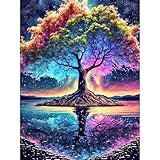 CNITUR DIY 5D Diamond Painting Kits for Adults Diamond Art Tree of Life Diamond Painting Full Drill Crystal Rhinestone Embroidery Craft Kits for Home Wall Decor Gifts, Diamond Art Kits B10045