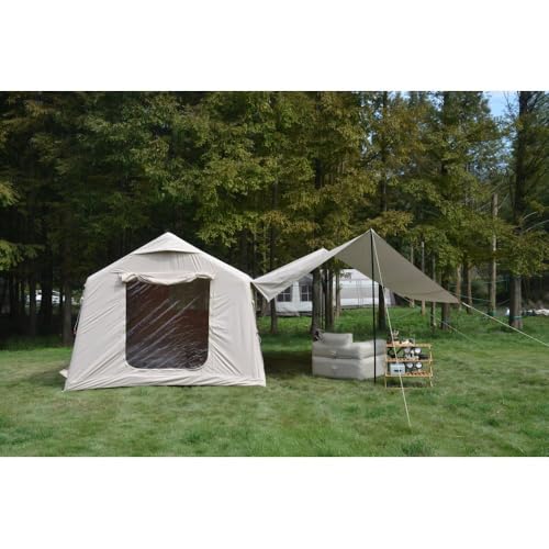 Inflatable Camping Tent with Canopy for Outdoor Use, Waterproof PU3000mm and UPF50+ Protection for Family Glamping - Image 7
