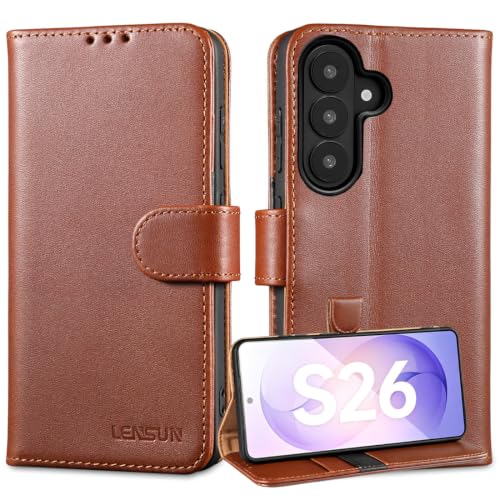 Portefeuille Samsung Galaxy S26 étui cuir véritable antichoc