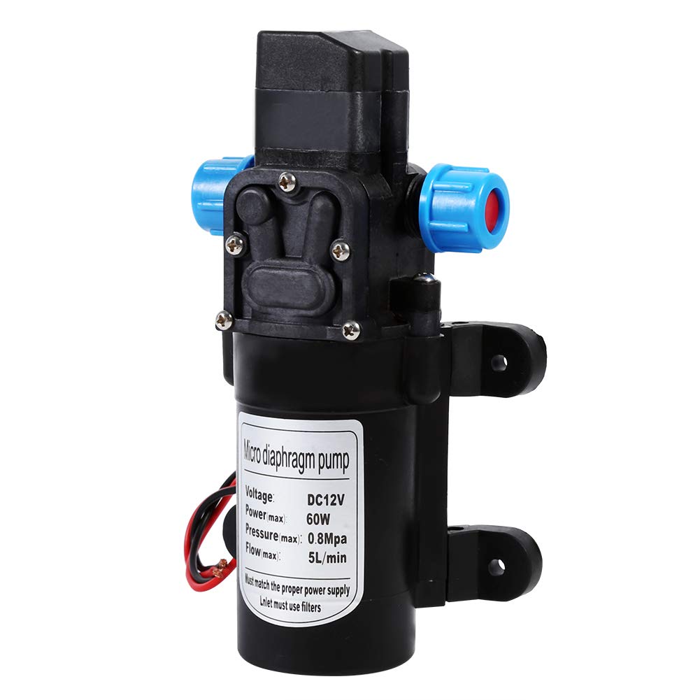 Pompa dell' acqua Automatico Alta Pressione Diaframma,per roulotte barca giardino camion barca,DC 12 V 60W,115psi 5L/m