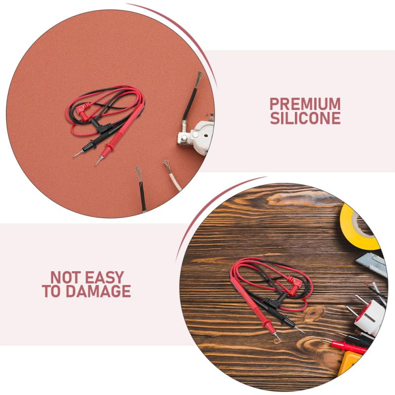 Hemobllo Universal Multimeter Test Pen Cable with Shrouded Probes 38.98In Automotive Electrical Testing Wire Compatible with Digital Multimeter 1000V 10A - Image 4
