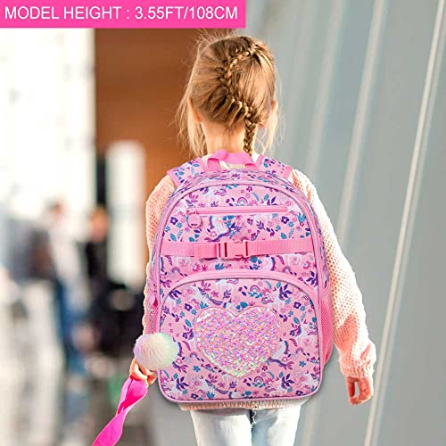 Zlyert 3Pcs Unicorn Backpack For Girls, Kids Bookbag For Preschool Elementary Students, 16" Sequin Backpacks With Lunch Box For Girl - Pink #TOP5