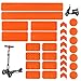 Lot de 30 Autocollants réfléchissants Rétro Réfléchissants pour la sécurité de la Nuit Fixation Universelle pour vélo, Voiture, Poussette, Casque, Moto, Scooter, Jouets (Orange)