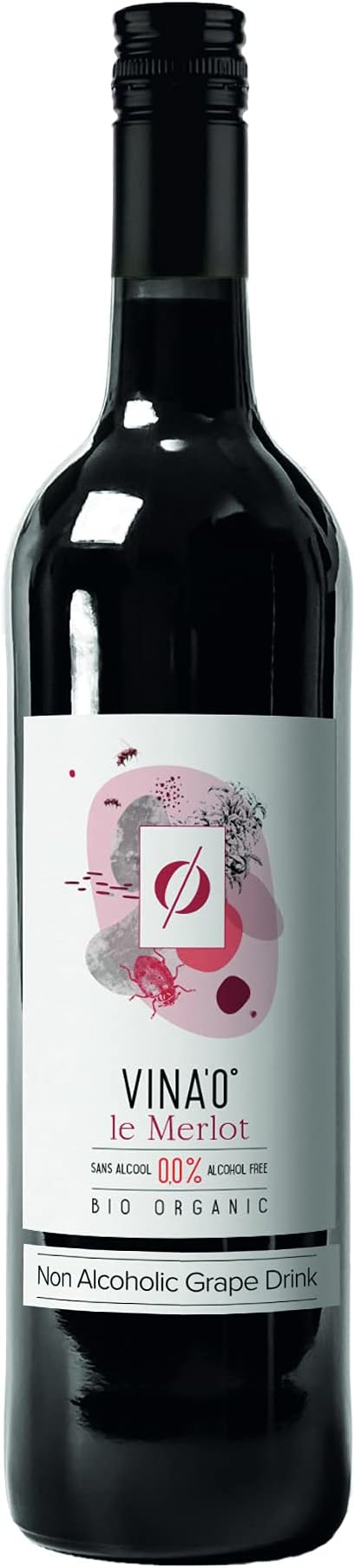 Vina'0 le Merlot Organic Non Alcoholic Wine - 750ml