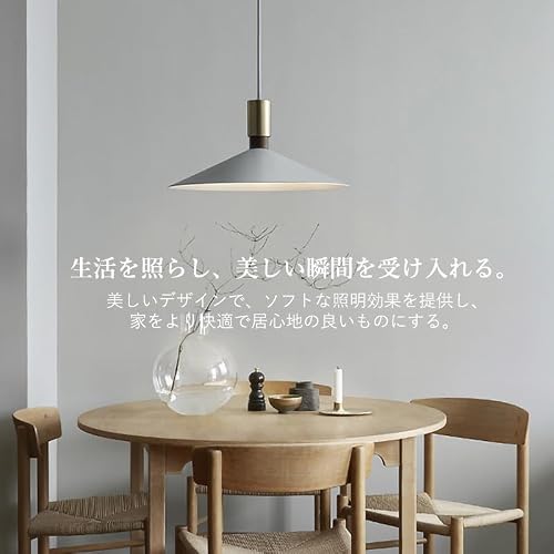 AAAZM ペンダントライト 北欧電気 LED電球対応 おしゃれ モダン 天井照明器具 傘型 円錐形 和風笠 吊り下げ デザイン 吹き抜け 寝室部屋