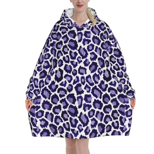 Sweat à capuche couverture violet imprimé animal pour homme et femme