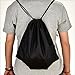 LIHI Bag 10 Pack Ripstop Drawstring Backpack，Party Favors Treat Bags，Black Large
