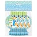 Blue Safari First Birthday Party Blowers, 8ct