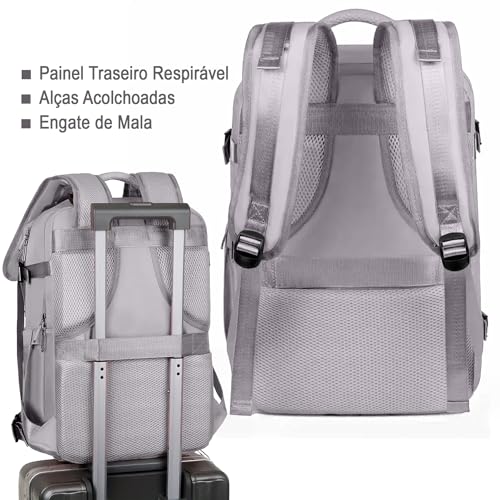 Mochila Executiva de Viagem Multicompartimento com Compartimento para Notebook e Impermeável com USB