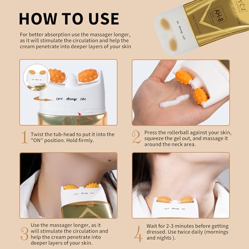 Ycz Neck Firming and Revitalising Set - Smoothes Fine Lines, Nurtures the Neck Area, Provides Deep Moisturising Skincare, Combats Wrinkles and Firms the Skin