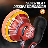 Cordless Car Buffer Polisher - 6IN Car Buffers and Polishers Kit, 6 Variable Speed Car Polishing Kit, 2*21V 2.0Ah Batteries Cordless Polisher for Car Detailing/Polishing/Waxing/Scratch Removing,Red - Image 5