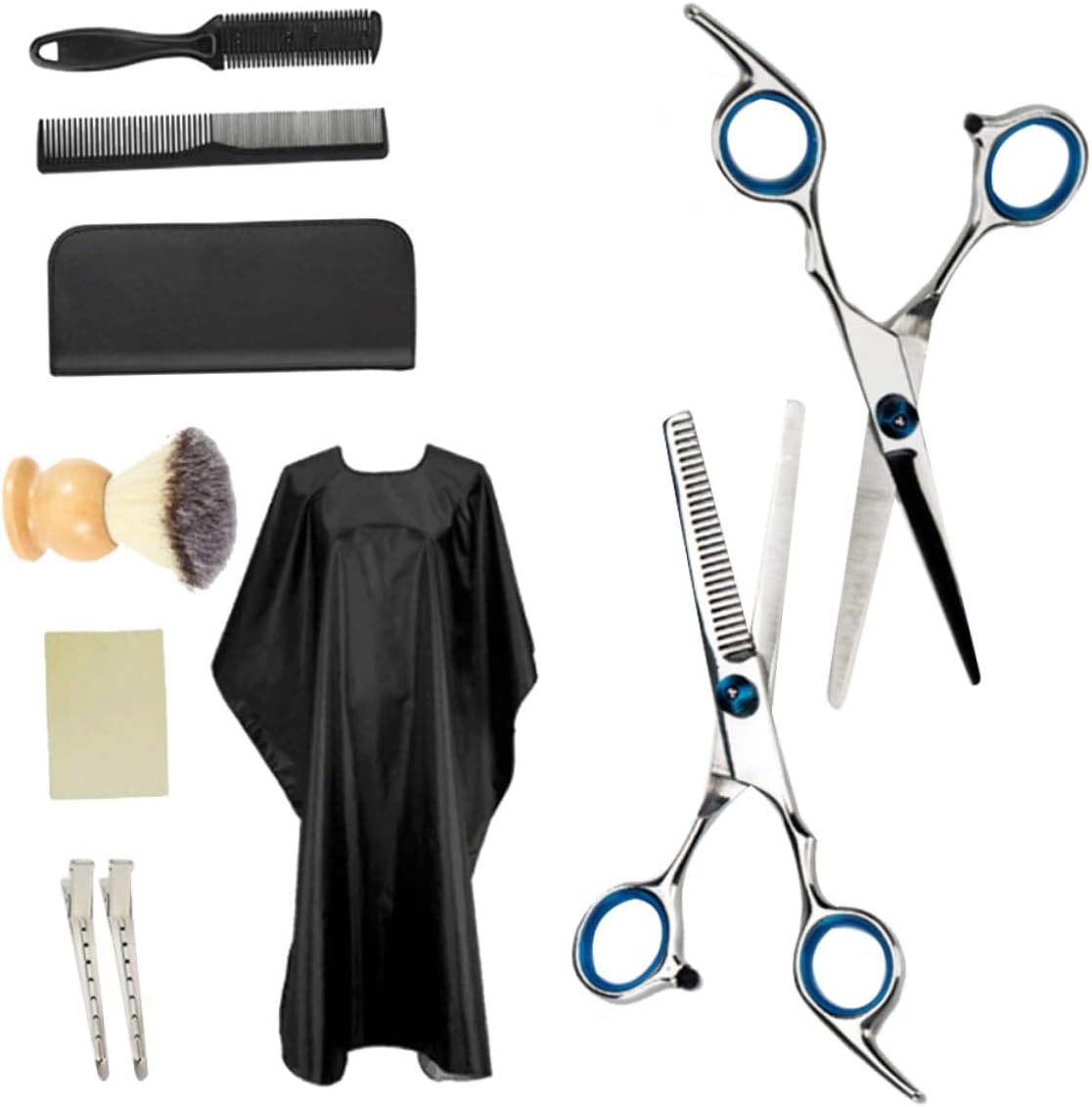 1set Hairdressing Scissors Comb Apron Accessories Hair Styling Tools for Home Professional Barber Use