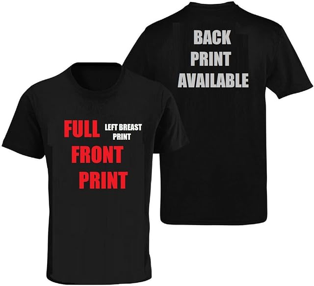 Custom Printed T Shirt - Personalised Print Tee - Workwear Top