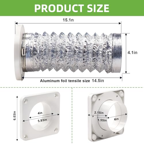 Magnetic Dryer Vent Coupling-Quick Connection and Disconnection Strong Magnet Self-Alignment Design Quick-Installation Dryer Magnetic Vent Connector Airtight Seal Dryer Vent Connector Kit by IURILA - Image 2