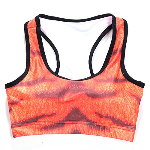 Image of Sister Amy Women's Aerobics Gym Dance Yoga Vest Printed Sports Bra Top Vest