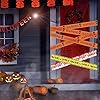 3 Rolls Halloween Fright Tape Halloween Warning Tape Caution Tape Yellow Barrier Tape Hazard Tape Keep Out Tape Enter If You Dare Prop Haunted Horror Tape Scare Decoration for Outdoor Bat Zombie Party