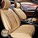 Produktbild ALLYARD Auto-Sitzbezüge Für Volks Wagen(VW) Tiguan 2010 5-Sitze Autositzbezug Komplettset PU Leder Sitzauflage Autositz Schonbezüge Set Innen Zubehör Beige und Gelb