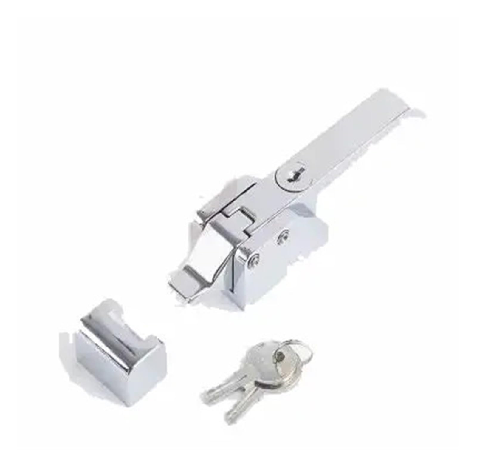 Cylinder Lock, DK615 Oven Refrigerator Door cabinets Freezer Handles hasps Buckle Strong Industrial Cabinet Lock(Chrome with Key)