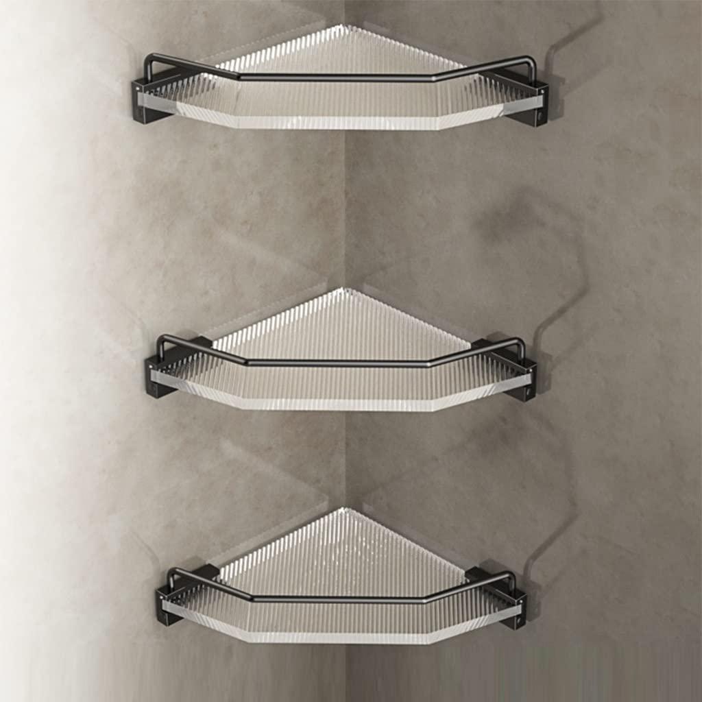 GTFDXJ Corner Shower Caddy Bathroom Triangle Shelf Bathroom Shower Organizer Corner Shower Caddy Wall Mounted Storage Rack Shower