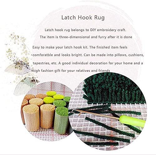 Latch Hook Rug Kits Butterfly For Adults And Kids Beginner Handmade Needle Crochet Yarn Kits Embroidery Carpet Hook And Latch Kit Cushion Christmas Home Decoration 30X30Cm #TOP1