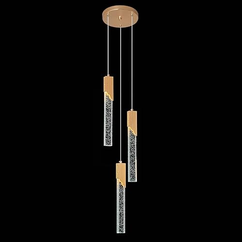 Miniatura 7 de Lámparas de techo LED de cocina, lámpara colgante de cristal para cocina, isla, dormitorio, comedor (paquete de 2)