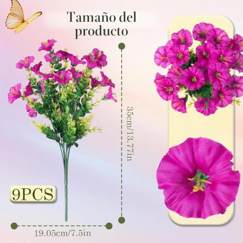 6 Paquetes Flores Artificiales para Balcón — imagen 2