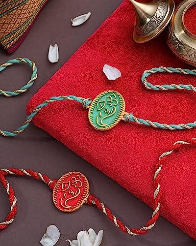 Image of Rakhi For Bhaiya Rakhi For Brother Rakhi Set Rakhi Gift Dry Fruits Combo Pack Snack Box Pack of 3 DryFruits Cashew Almond Pistachios Significance Rakhi Set Of 2