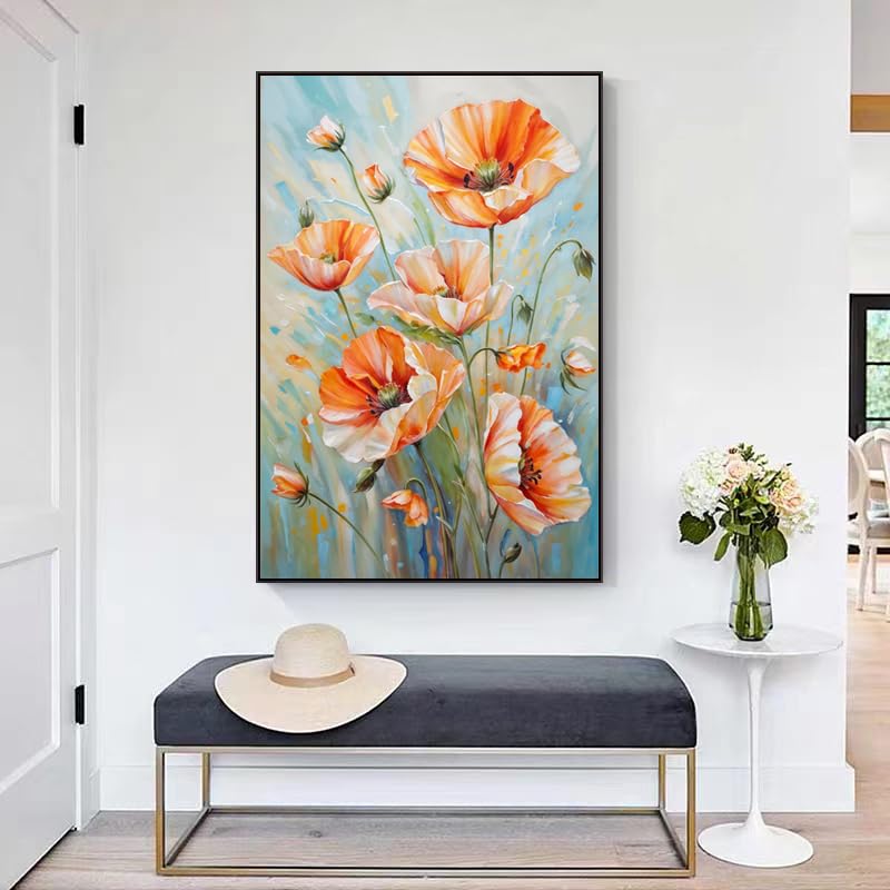 Peinture à l'huile sur toile sans cadre 60x80 cm pour illuminer un salon sombre