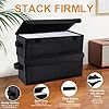 Aolawco 2 Pack CD Storage Boxes, 14"*6.2"* 5.5" CD Case with Cover, CD Case Holder 35 CDs in Full Jewel Cases, 70 CDs in Slim Cases or 180 Discs in CD Sleeves - Black #3